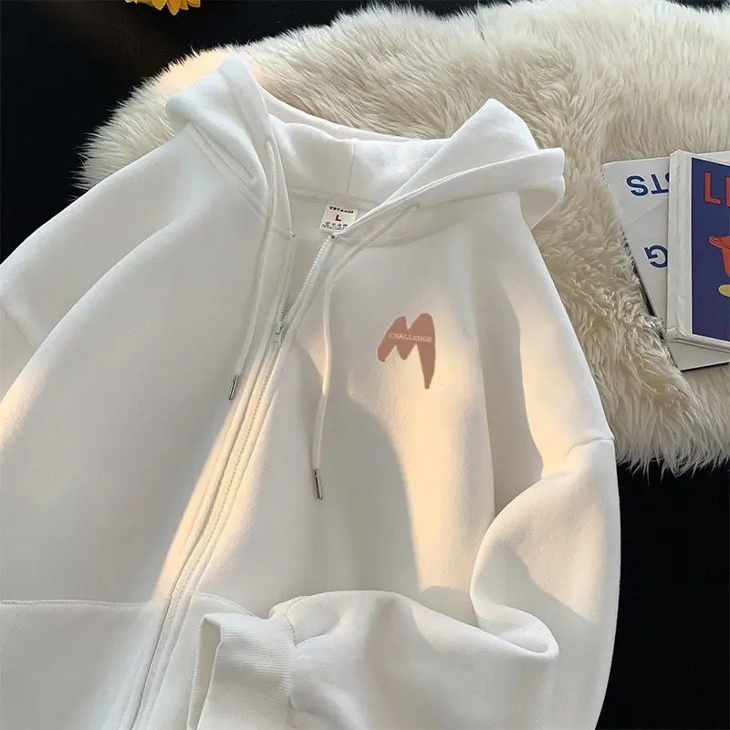 Áo Khoác Hoodie Zip Chất Liệu Nỉ Cotton Mềm Mịn Ấm Áp Cho Bé Hình M Challenge Đơn Giản Dễ Phối Đồ (size từ 17-60kg)