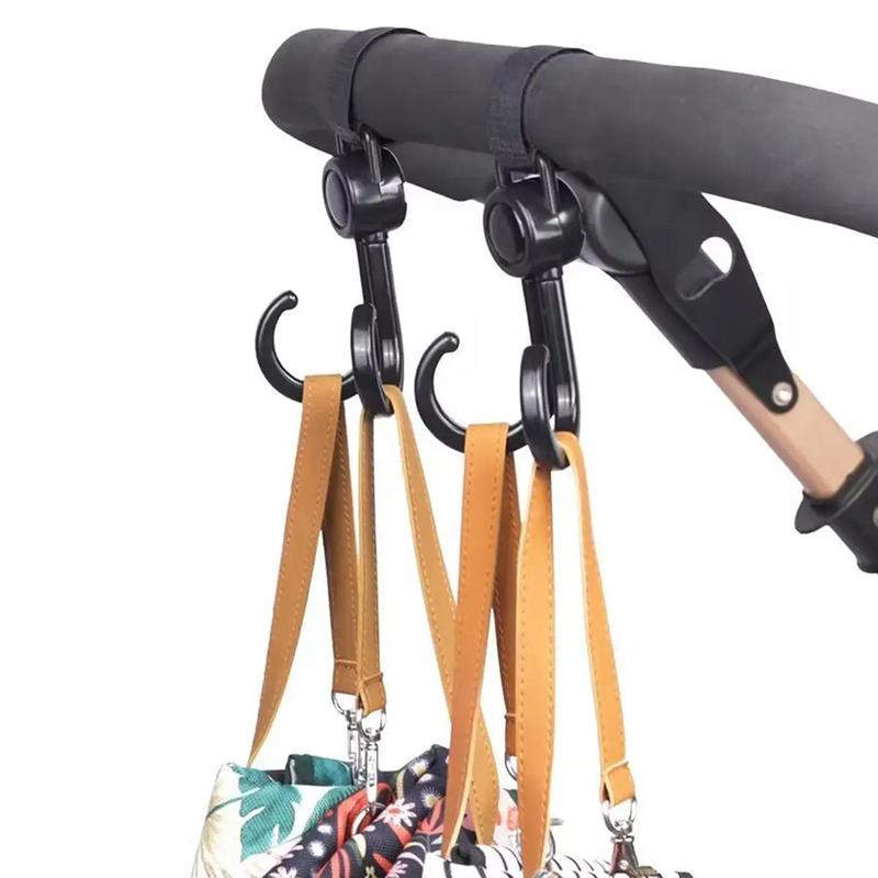 2pcs Baby Stroller Hook, Universal Stroller Hanging Hook, Rotatable Stroller Bag Hook 0