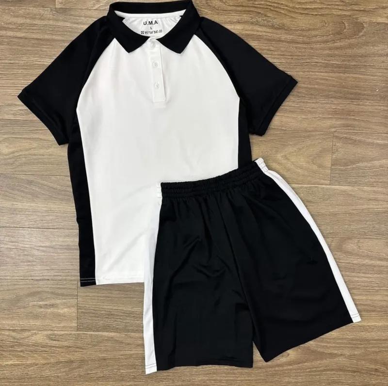 UMA STORE Đan Phượng - Set bộ POLO nam phối màu trẻ trung thanh lịch. Bộ quần áo polo nam siêu đẹp chất liệu cotton cá sấu