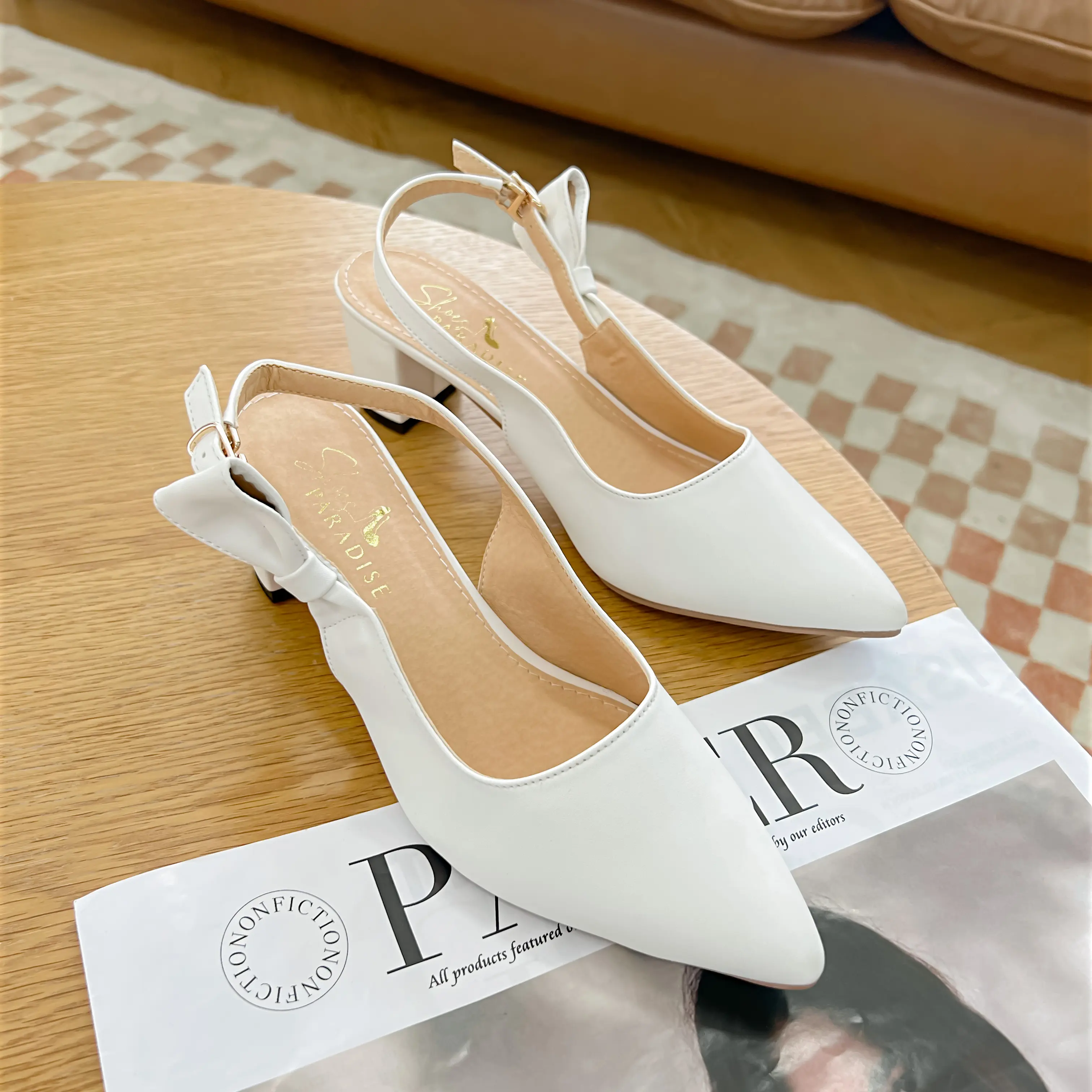 Giày Cao Gót Bít Mũi Nhọn Đế Cao 5 Phân Shoes Paradise ( FORM NHỎ NHÍCH LÊN 1 SIZE) BBNOHONG