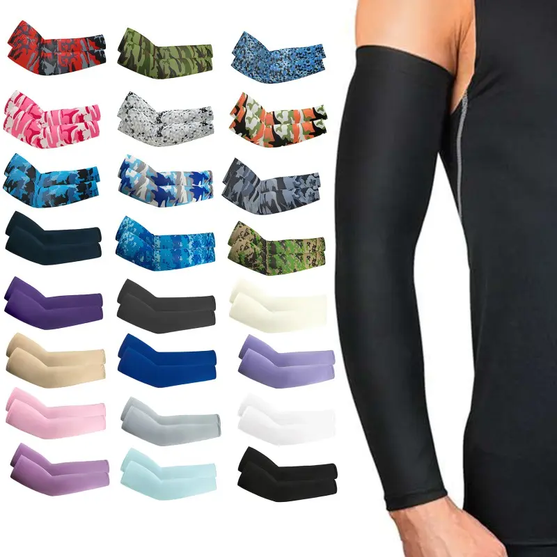 1 Pair New Summer Cooling Sportswear Running Arm Cover Arm Sleeves Outdoor Sport Sun Protection