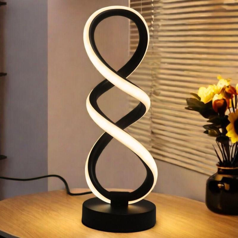 Product Introduction of Spiral Design LED Table Lamp, Touch Control Night Light, 3 Light Modes Desk Lamp for Home Living Room Bedroom Decor 6