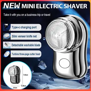Alat Cukur Elektrik Mini Gaya Baru untuk Pria Alat Cukur Tahan Air Dapat Diisi Ulang untuk Perjalanan Safe