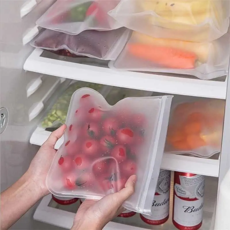 Kantong Plastik Organizer Makanan Silicone Food Bag 0