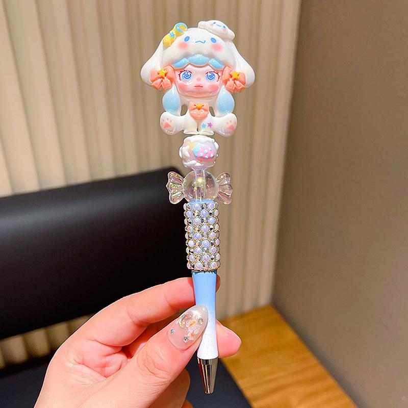 Product Introduction of Sanrio Bead String Pen Kawaii Hello Kitty Cinnamoroll Cute Cartoon DIY Pen Pompompurin Kuromi My Melody Stationery Birthday Gift 34