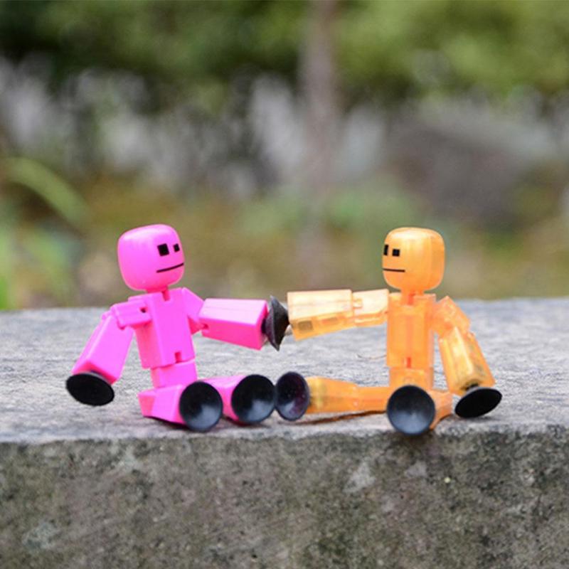 Product Introduction of Suction Cup Match Man Creative Photography Toy Decompression Figure Toy Match Man Props Twist Twist Action 25