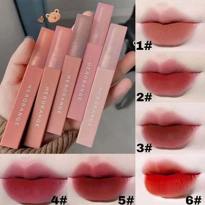 Son Kem Bóng, Son Kem Dạng Lỏng, Son Kem Trang Điểm Làm Đẹp, Liptint Và Son Kem, Hoàn Thiện Lì Nhung Đỏ, Không Thấm Nước, Lâu Trôi, Không dính cốc, Hiệu Ứng Làm Trắng, Trang Điểm Tự Nhiên, 6 Màu Có Sẵn