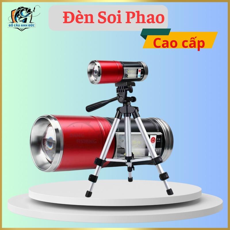 Đèn soi phao soi khay mồi siêu sáng có cảm ứng kèm chân địa hình rất tiện lợi thời lượng pin sáng 12 tiếng liên tục câu cá fishing