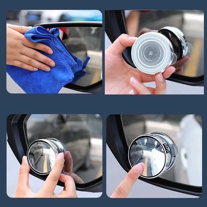 Gương Cầu Lồi Xoay 360 Độ Đế Hít Kính Gắn Gương Chiếu Hậu Cực Chắc Chắn Thiết Kế Tinh Tế Mặt Gương Trong Sáng Cho Hình Ảnh Rõ Nét 5