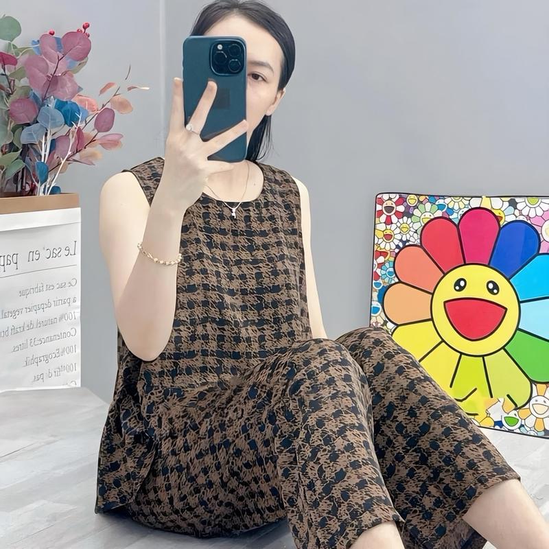 Đồ Bộ Dài sát nách quần ống rộng liệu mango loại 1 có 3 size 47-72kg - Áo Top Tay Loe Ống Loe Ong Voi set  đồ