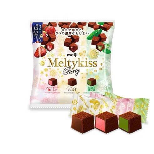 Socola tươi Meiji Melty Kiss Party tổng hợp 3 vị- Hàng Nhật Bản