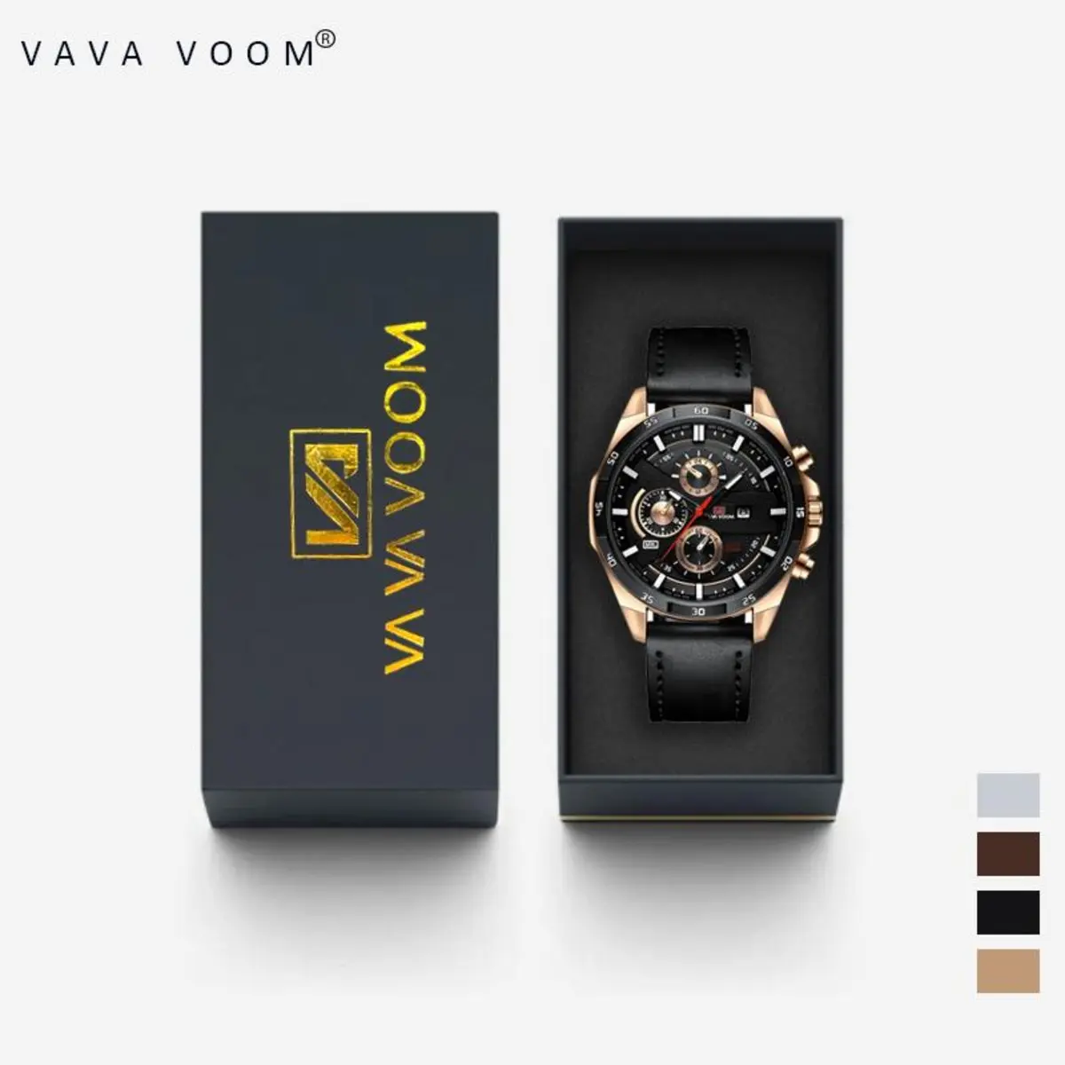 Jam Tangan Pria VAVA VOOM 216 Original Kronograf Kalender Analog hadiah watches