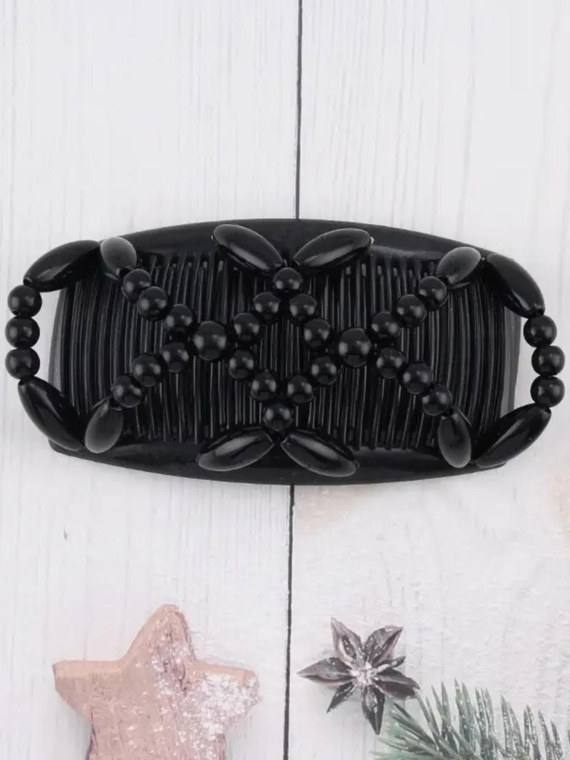 Product Introduction of Women's Elegant Beaded Design Hair Comb, Exquisite Trendy Hair Clip, Chic Hair Accessories for Hairstyle Decor 7