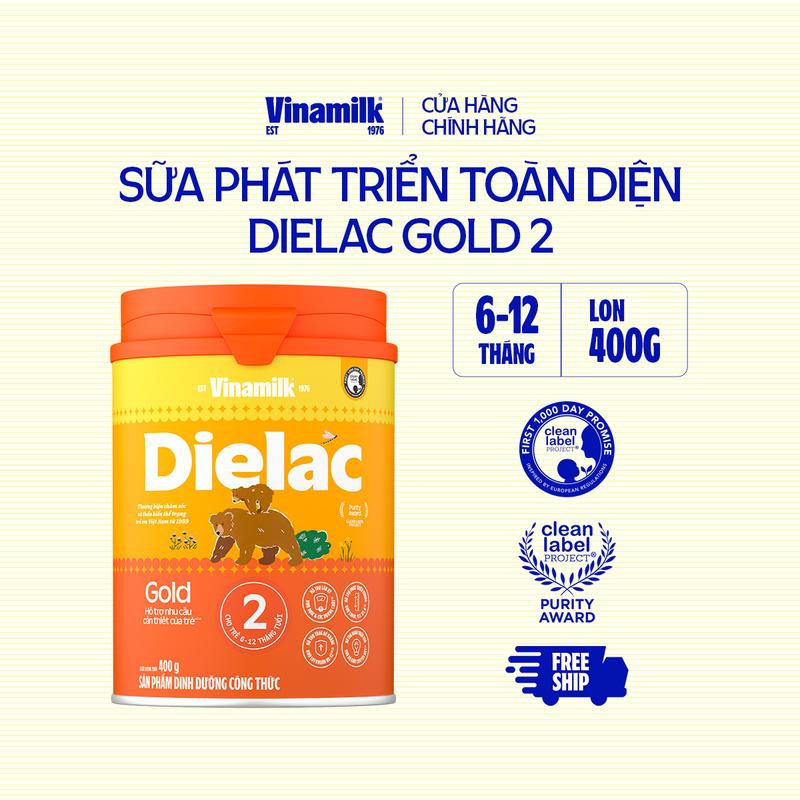 Sữa bột Dielac Alpha Gold 2 - Hộp thiếc 400g