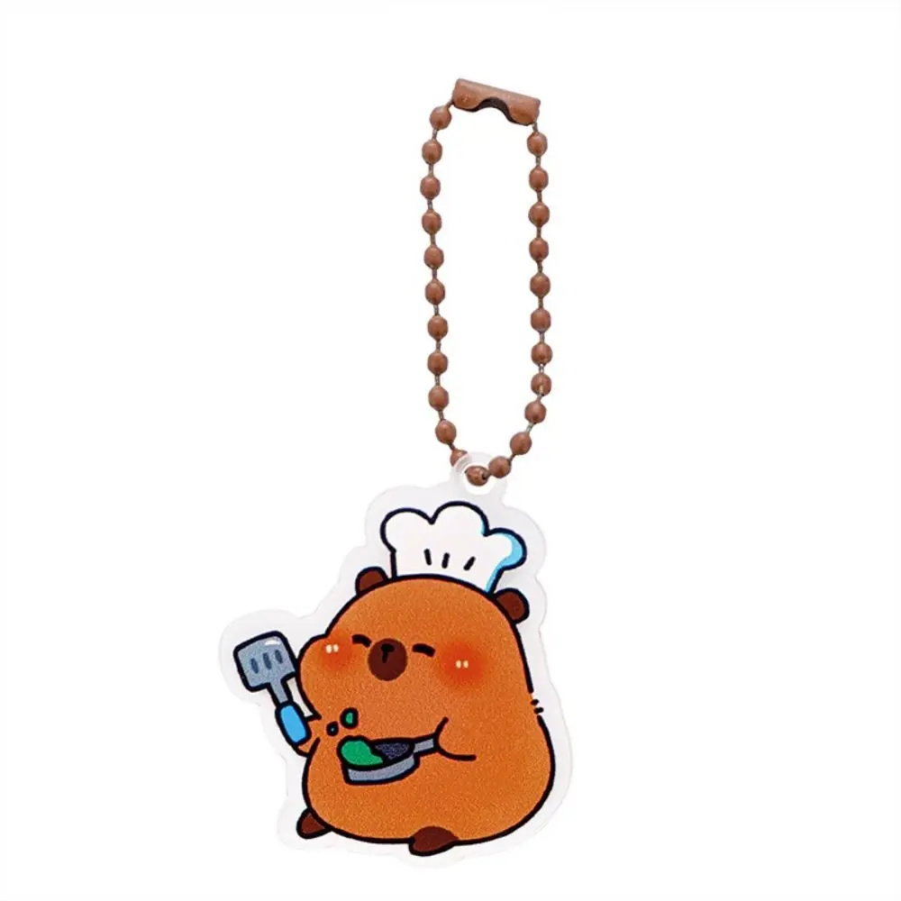 2024 Cartoon Capybara Keychain Pendant Cute Acrylic Acrylic Keychain Keychain Decoration for Girl