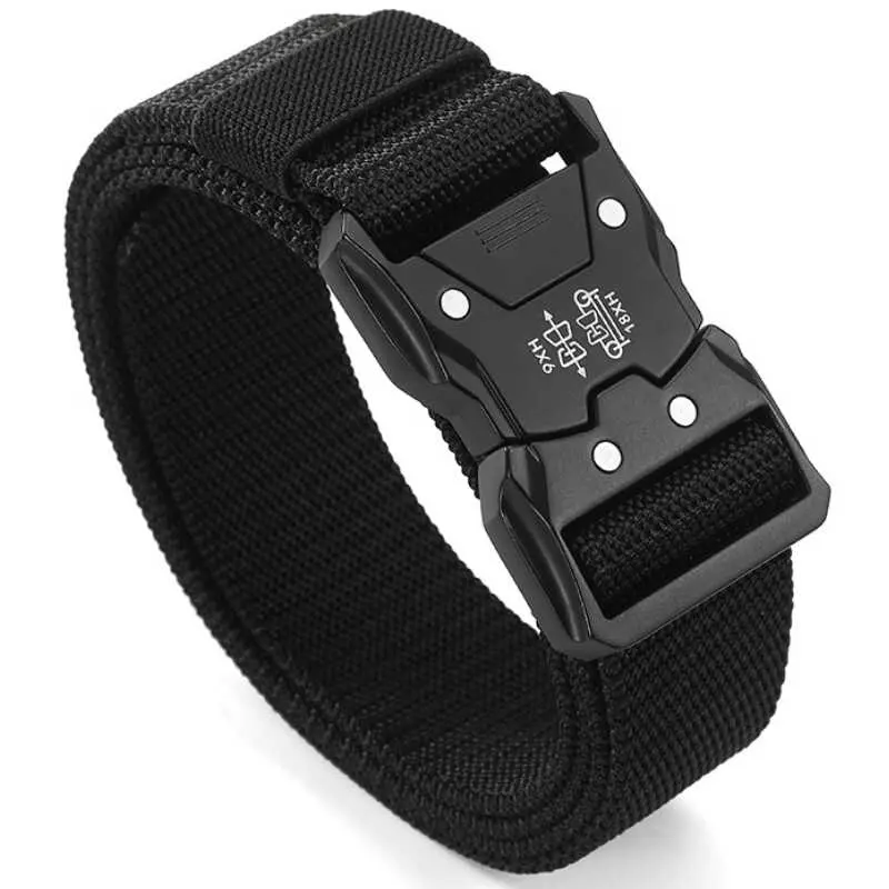 Men Classic Design Fashion Matching Essentials Tactical Quick Release Snap Leisure Outdoor Training Belt