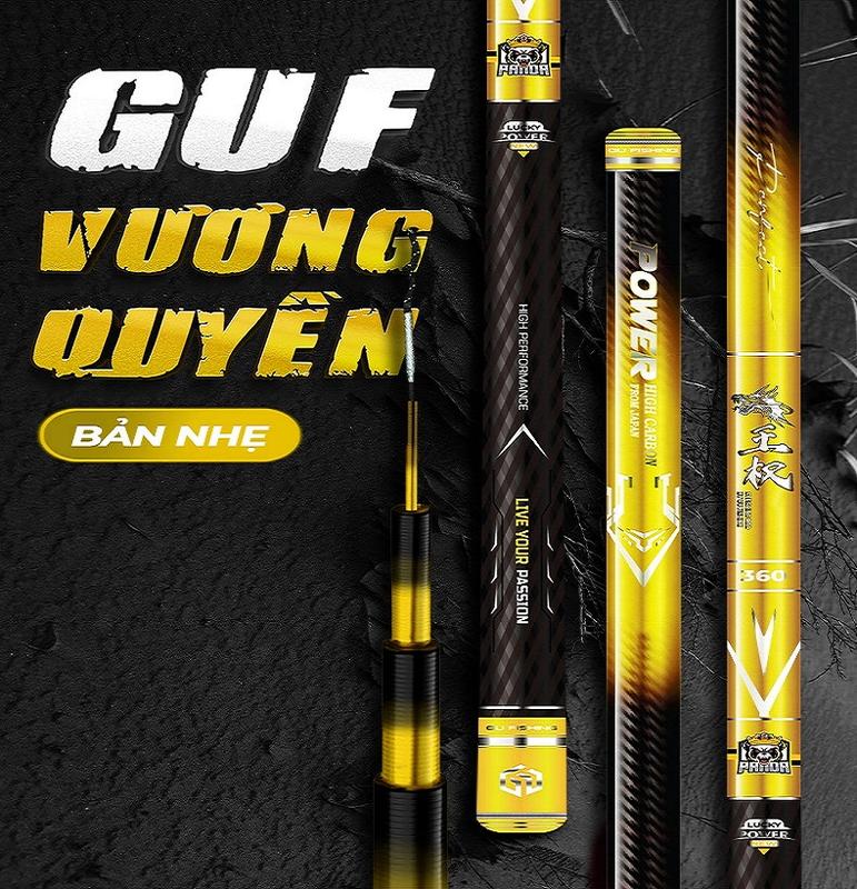 Cần Câu Vương Quyền GUF bản nhẹ ( bảo hành 2 năm , kèm ngọn phụ ) Đi Câu Bắt Cá