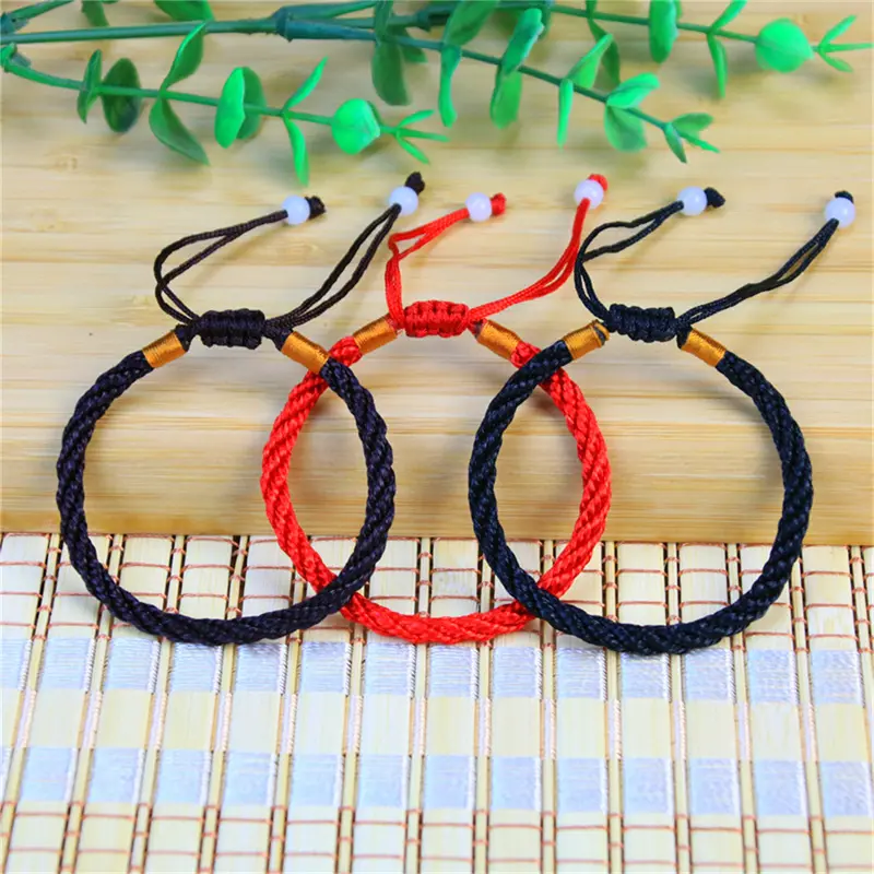 [zyy]Women Lucky Handmade Braided Couple Braclet Adjustable Lucky Red String Bracelet