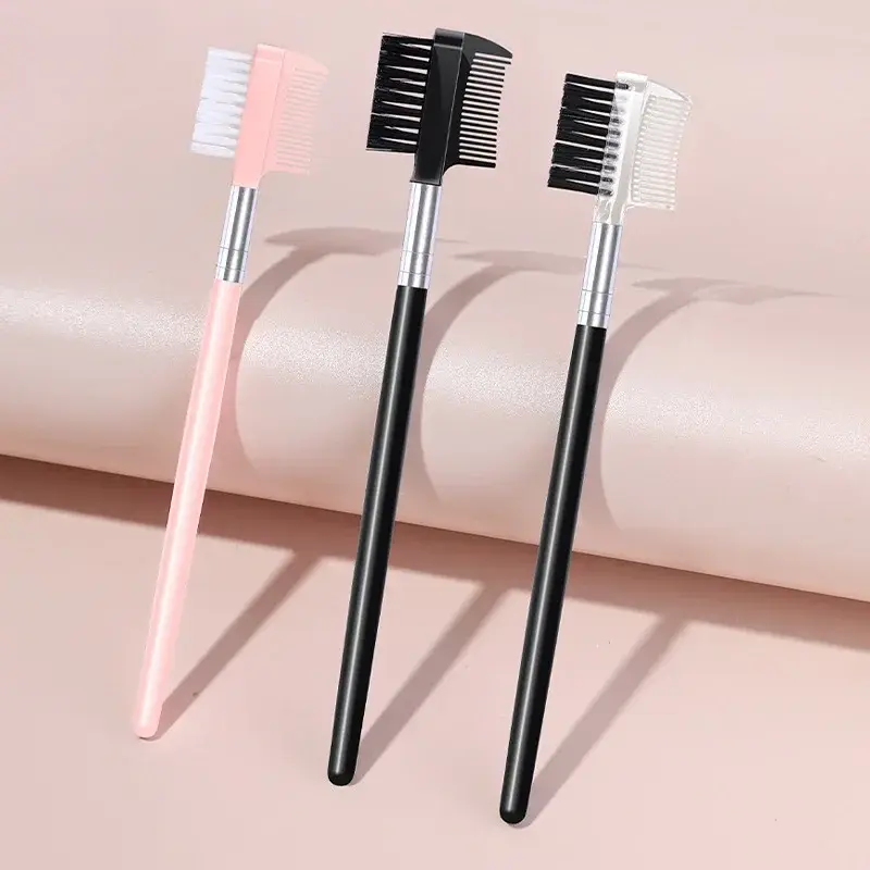 1 Pcs Eyelash Comb Eyelash Shaper and Eyebrow Brush Dual Comb Double Head Eyebrow Eyelash Makeup Grooming Tool for Women Girls
