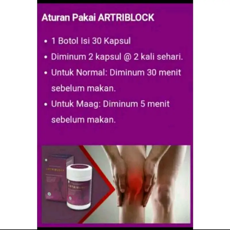 Artriblock Asli Obat Persendian Ampuh 30 Kapsul 1
