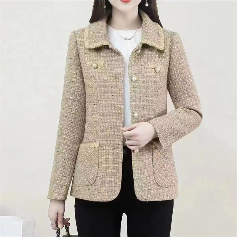 Product Introduction of Quần Áo Mùa Thu Cho Mẹ TRUNG NIÊN Hàng Mới Về Năm 2024, Áo Khoác Ngắn, Bộ Đồ Có Ve Áo, Dành Cho Phụ Nữ TRUNG NIÊN Và Cao Tuổi Top Women 3