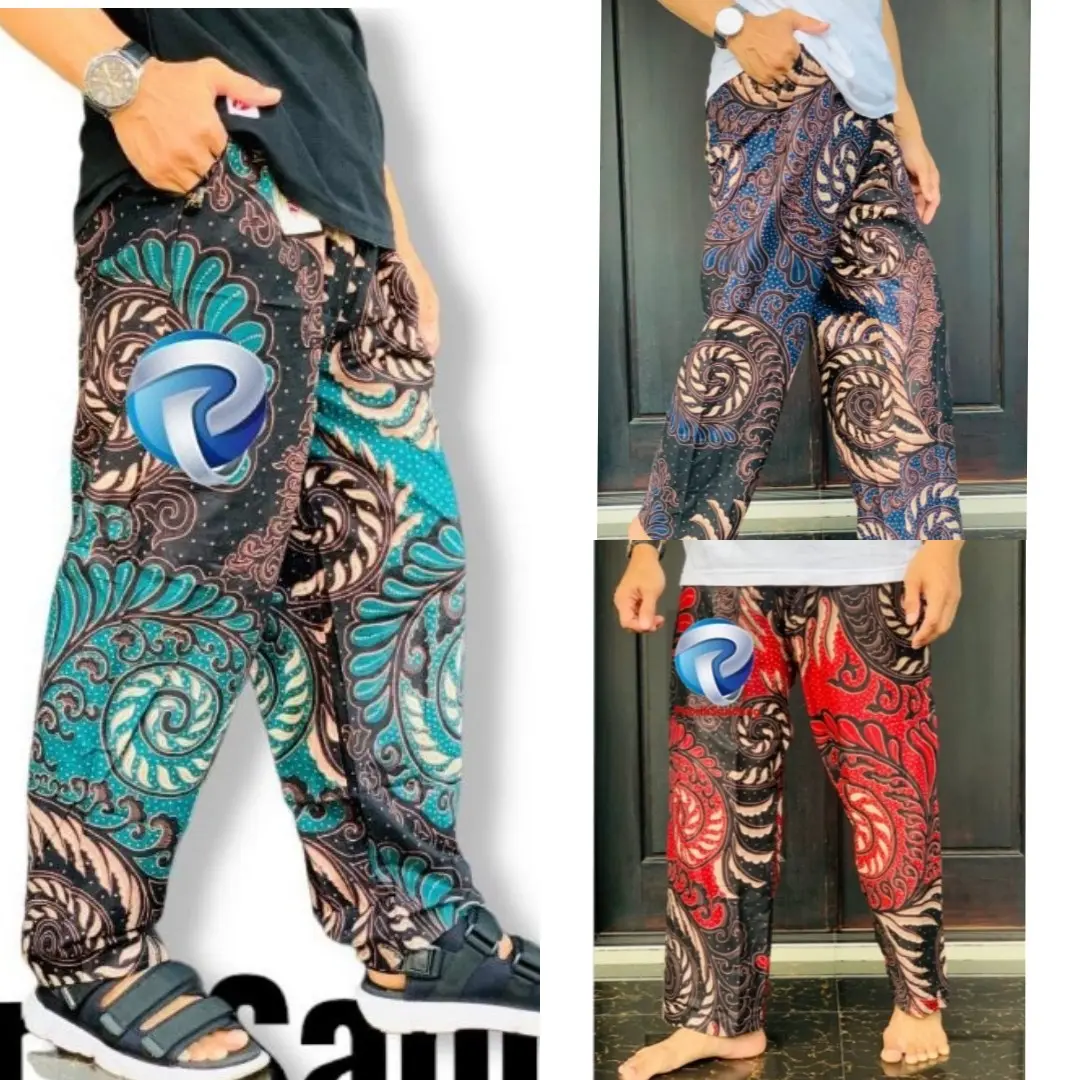 Celana Panjang Kolor Boim Santai Harian Elastis Motif Batik Dewasa Pria Wanita Ukuran Jumbo Katun Kain