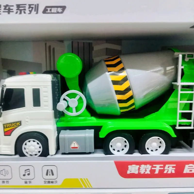 Mẫu xe chở rác,xe thùng ,xe cẩu,xe móc chạy đà có đèn có nhạc dễ thương shop tặng kèm pin. 5