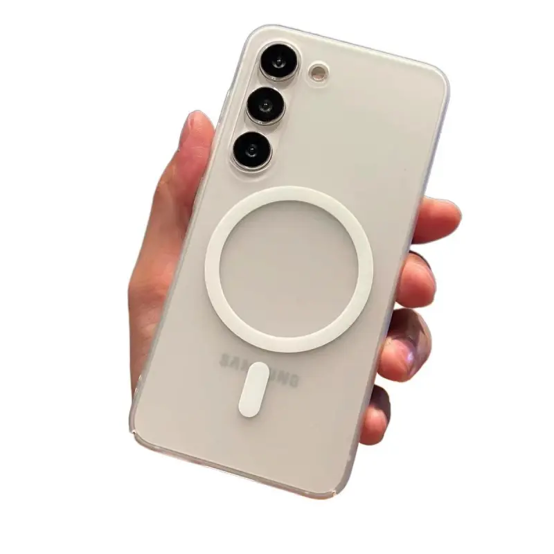 Ốp Điện Thoại ốp Cứng PC Trong Suốt Nhám Siêu Mỏng Từ Tính Cho Samsung Galaxy A05 05S 15 34 35 54 55 4G 5G Ốp Trong Suốt Ốp Lưng Phụ Kiện Phone