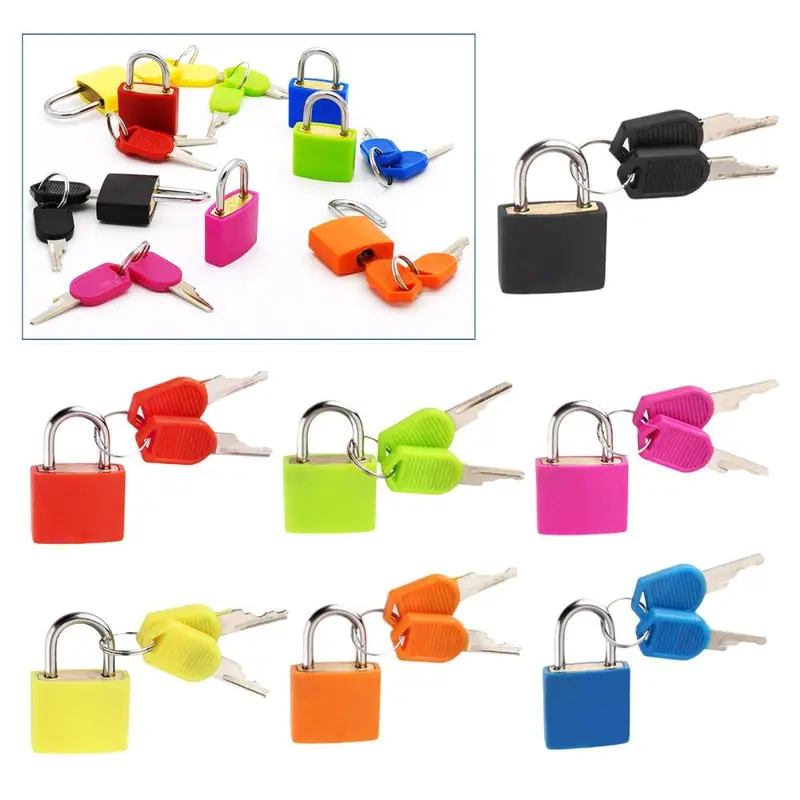 Ổ Khóa Mini Có Chìa Khóa, Hình Vuông, Vỏ Bền, Khóa Nhỏ Ổ Khóa An Ninh, Khóa Nhật Ký, Cho Hộp Đựng Hành Lý, Túi Tập Gym, Hộp Trang Sức, Cặp Sách Học Sinh 4