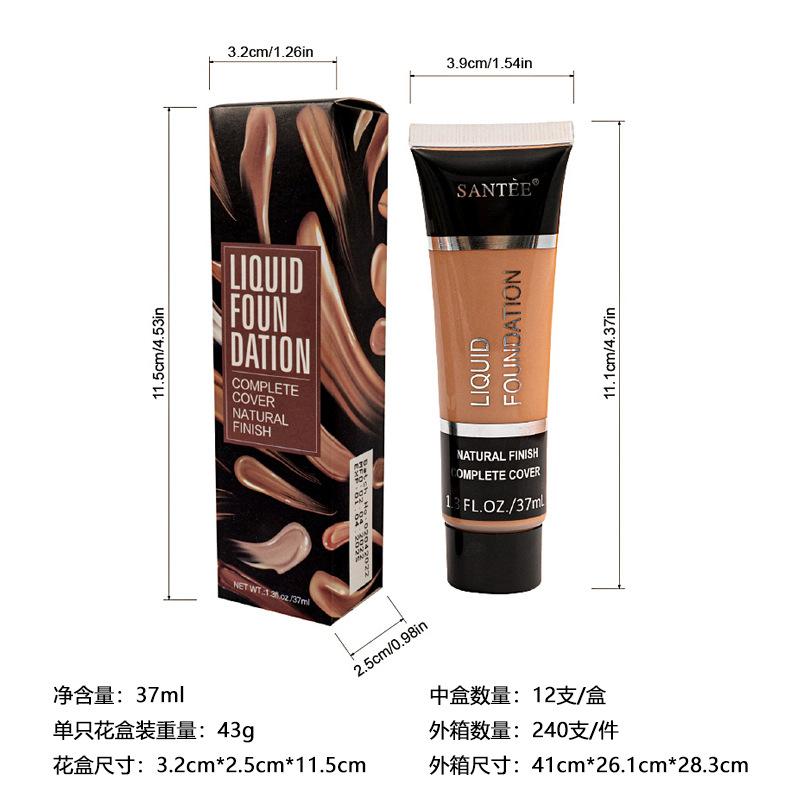 Product Introduction of Exclusive for Cross-Border Moisturizing Brightening Concealer Foundation Natural Long Lasting Oil Control BB Cream Waterproof Smear-Proof European and American Shading Powder 3