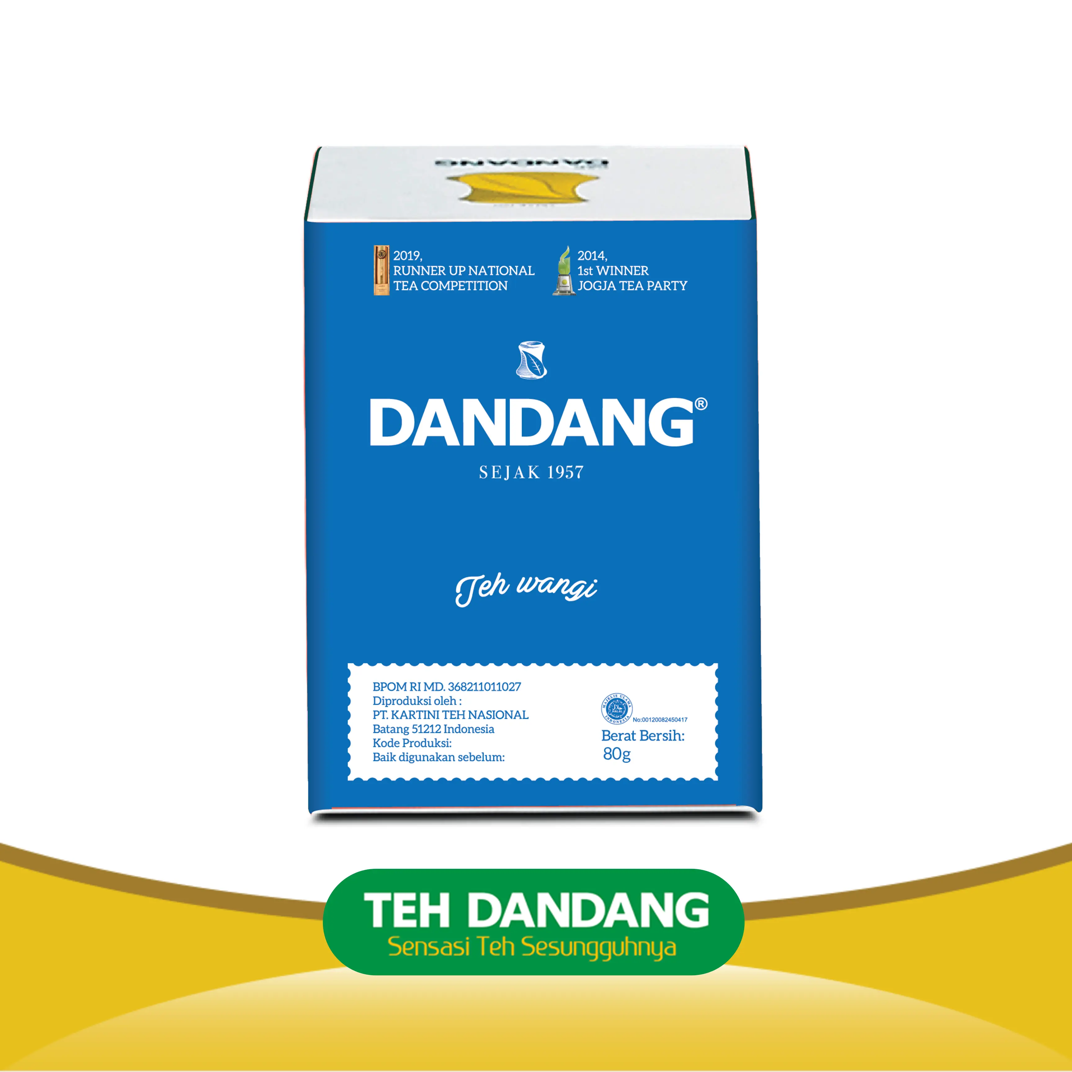 Teh Dandang Biru 40gr - Teh Tubruk - 1 slop isi 10 box 40gr