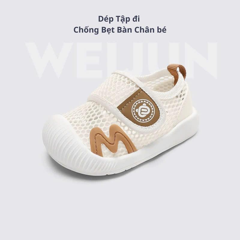 Dép tập đi cho bé gái bé trai 1726, giày tập đi chống bẹt chân đế mềm siêu nhẹ chống trơn trượt TD4