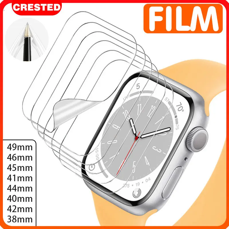 Màng Bảo Vệ Màn Hình Hydrogel Soft Film Cho Iwatch Apple Watch Series 10 9 8 7 6 5 4 3 Ultra 2 49 46 45 42 44 41 40 38mm