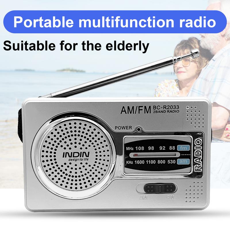 Er.Q-BC-R2033 AM FM Radio Pocket Size Low Power Consumption Built-in ...