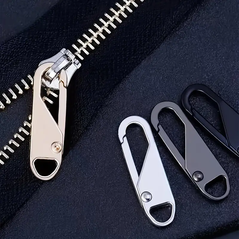 Zipper Slider, 4pcs Zipper Instant Repair Tool Kit, Replacement Travel Bag Zipper Puller, DIY Sewing Craft, Sewing Accessories Holiday Essentials 0