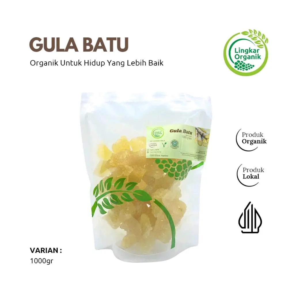 Gula Batu 1kg - Lingkar Organik