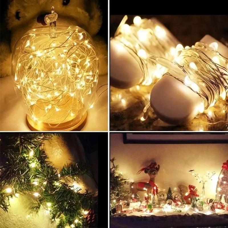 USB LED String Lights 5M Silver Wire Garland Light Waterproof Fairy Lights for…