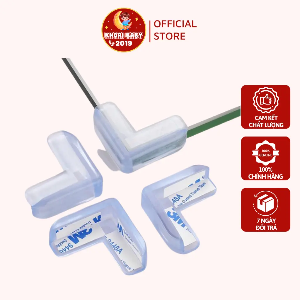 Bịt Góc Bàn Bọc Góc Cạnh Bàn Hình Vuông Bằng Silicon Tiện Lợi An Toàn Cho Bé