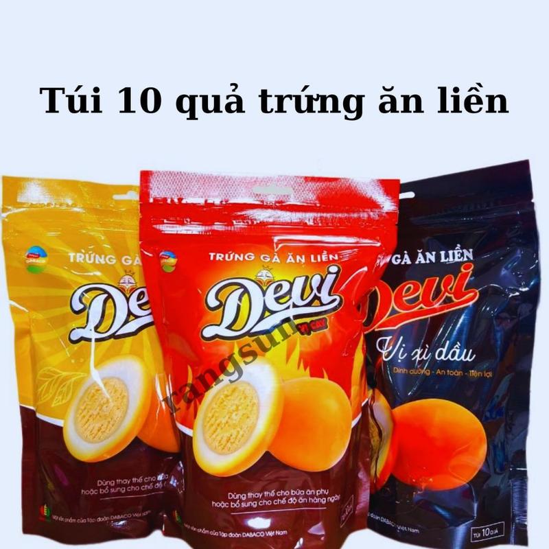 Túi 10 quả Trứng gà ăn liền Devi Dabaco (Ăn vặt, bữa sáng, bữa phụ)