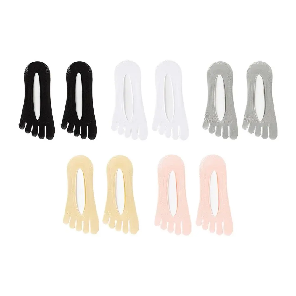 Five Toe Socks Thin Invisible Breathable Low Cut Socks for Home Sports Women