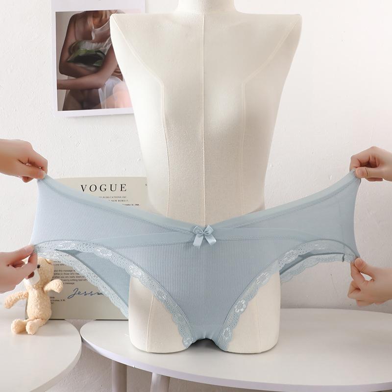 Quần lót bigsize nữ quyến rũ tới 120Kg - Quần big size nữ cạp thấp - Quần size lớn thun phối ren Mã N27 Cotton Đen Women