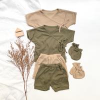 Gambar SHOPBYAUNTY - Kimono Premium Bayi Newborn Set 0-6mo - Chocolate, Short, NB-6Mo dari Shopbyaunty Kota Tangerang 2 Tokopedia