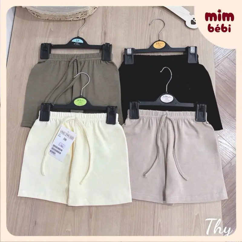 Quần short cotton VNXK siêu mát siêu mềm dành chi bé trai bé gái từ 6.5 đến 13.5kg