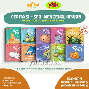 Buku Anak Seri Mengenal Hewan - Bacaan Anak Bergambar Pengetahuan Tentang Fauna Binatang - Cerita Si Ayam Bebek Buaya Burung Hantu Capung Domba Gajah Jerapah Katak Kelinci Kucing Kuda Nil Kura-kura Laba-laba Lebah Lumba-lumba Penyu Sapi Semut Singa Siput