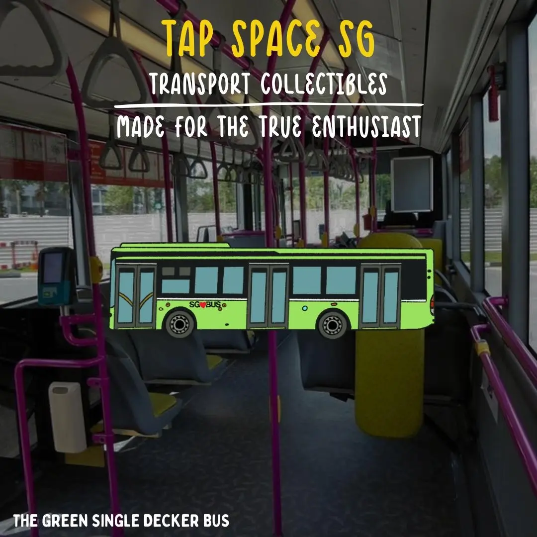 The Green Single Decker Bus Keychain
