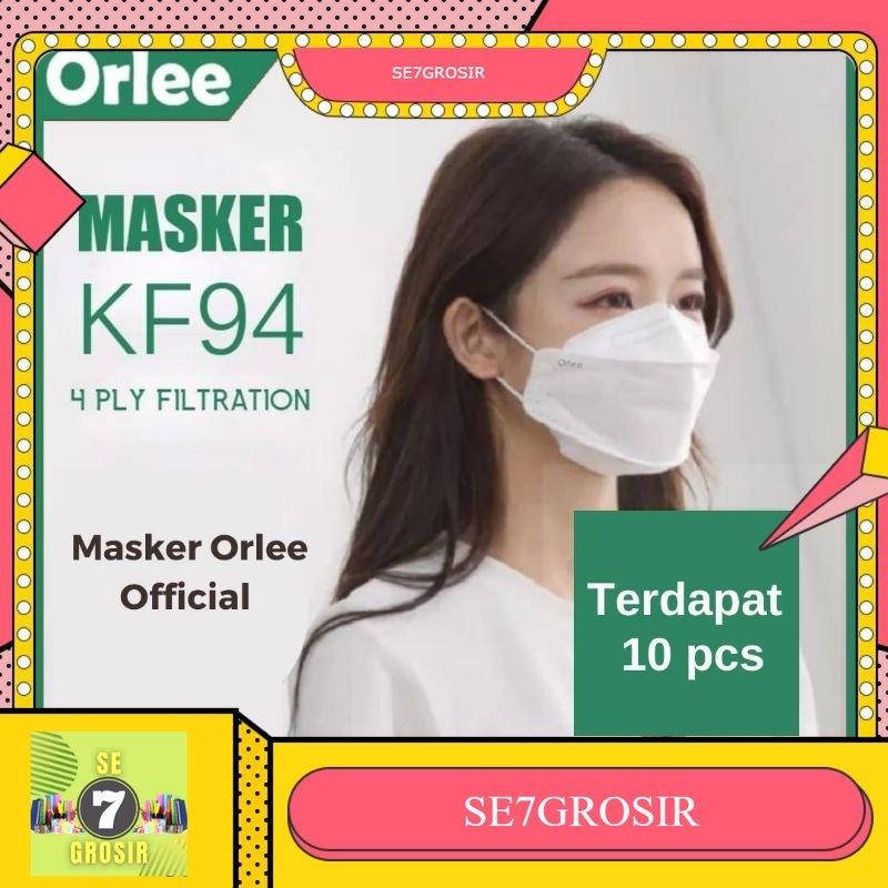 MASKER ORLEE KF94 4ply ORIGINAL 100% STANDAR KEMENKES  ALL WARNA 1pack isi 10pcs 4