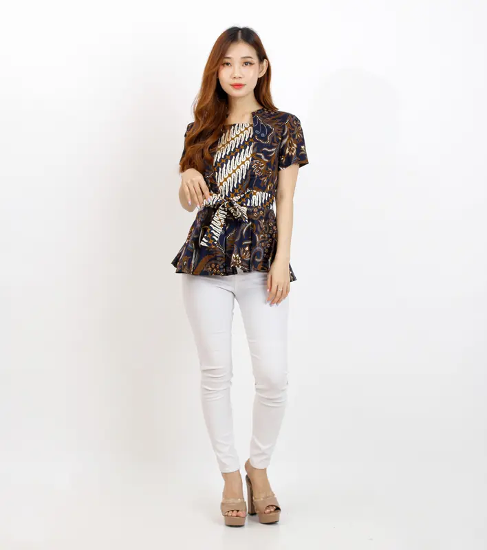 Batik Wanita - Atasan Batik 312 Baju Katun Nyaman Stretch Nyaman Stretch Tebal Fit 1