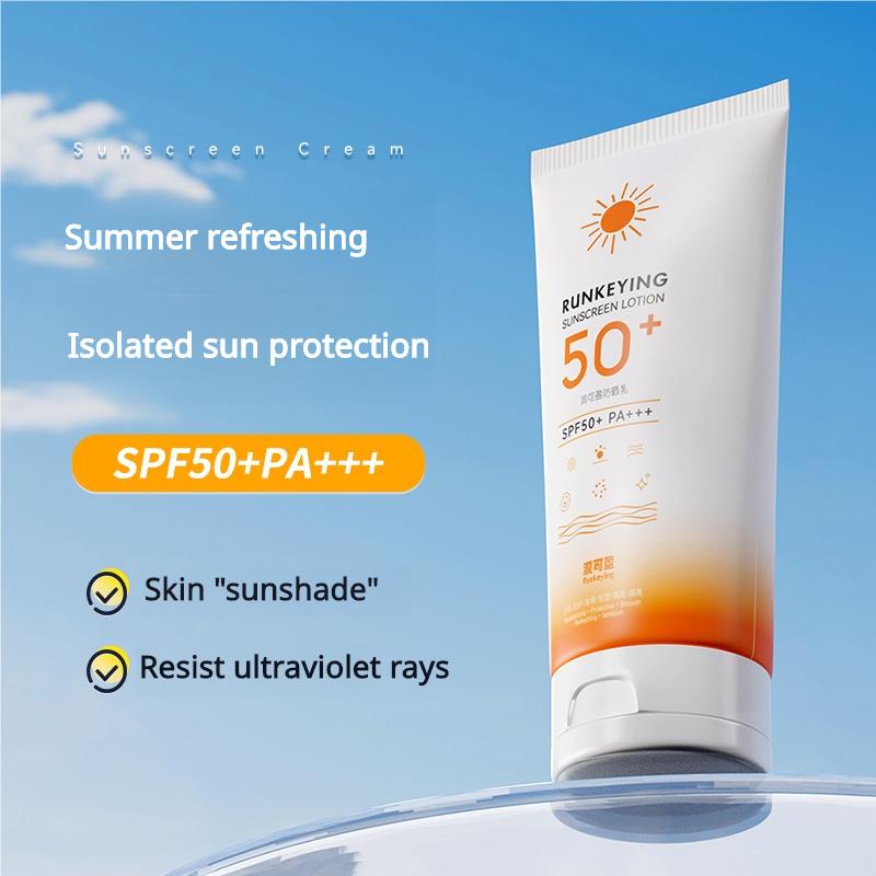 Kem Chống Nắng Làm Trắng, SPF50 + +, Chống Tia Cực Tím, Mùi Cam, Dùng Cho Mặt Và Cơ Thể, Tươi Mới, Chống Nắng Công Suất Cao, Kem Dưỡng Da Khuôn khô không chứa paraben 3