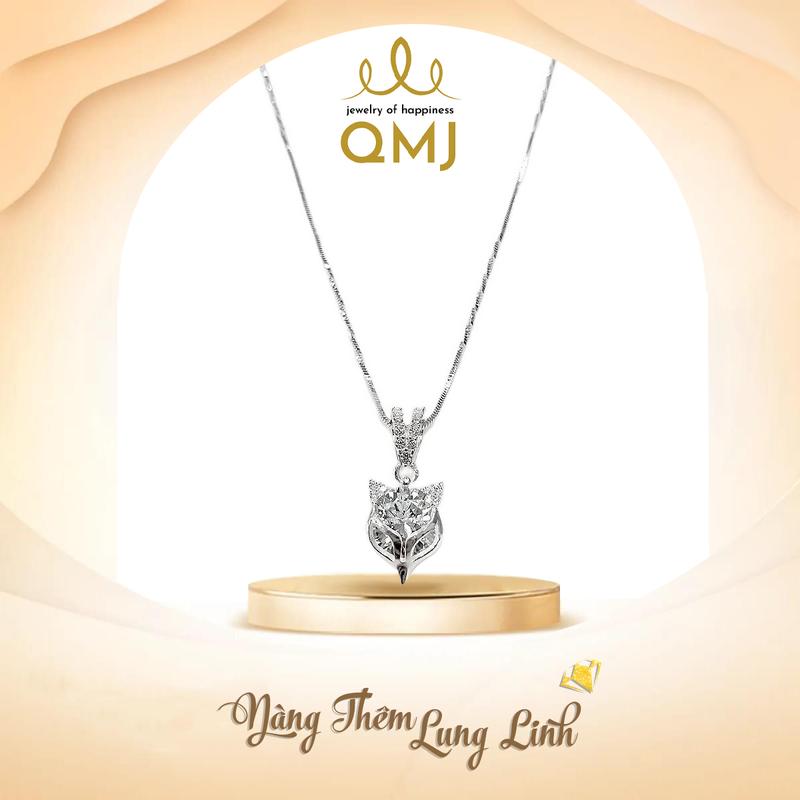 QMJ STORE - Q89 DÂY CHUYỀN TÌNH DUYÊN MAY MẮN HỒ LY BẠC 925 XINH ĐẸP mix dây lụa mì bạc Italy Vip, tình duyên và may mắn, nạm đá xoàn 8li siêu lấp lánh (MÀU BẠC TRẮNG SANG - không xi kim) NT91