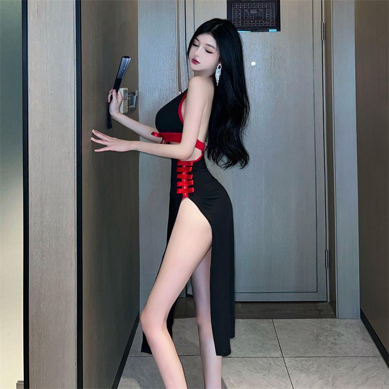 Product Introduction of Váy sườn xám quyến rũ, váy xuyên thấu, kiểu bikini, xẻ cao V sâu, đồ lót gợi cảm và mới lạ, hợp Xu hướng và đơn giản, thời trang, cho năm 2025 5